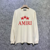 Amiri long sleeve shirts red five-pointed star printing