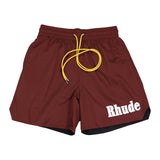 Rhude Shorts Embroidered Tether Elastic Casual Shorts Beach Sweatpants