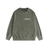 Amiri washed sweatshirt vine text printing washed and distressed