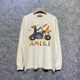 Amiri long sleeve shirts motorcycle skull printing