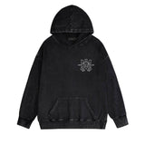 Amiri washed hoodie damaged oil painting distressed printing