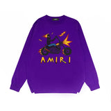Amiri long sleeve shirts motorcycle skull printing