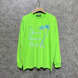 Amiri long sleeve shirts coconut tree bird printing