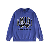 Amiri washed sweatshirt outline five-pointed star printing washed and distressed