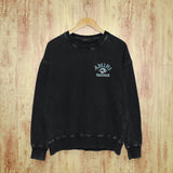 Amiri washed sweatshirt earth letterprinting washed and distressed