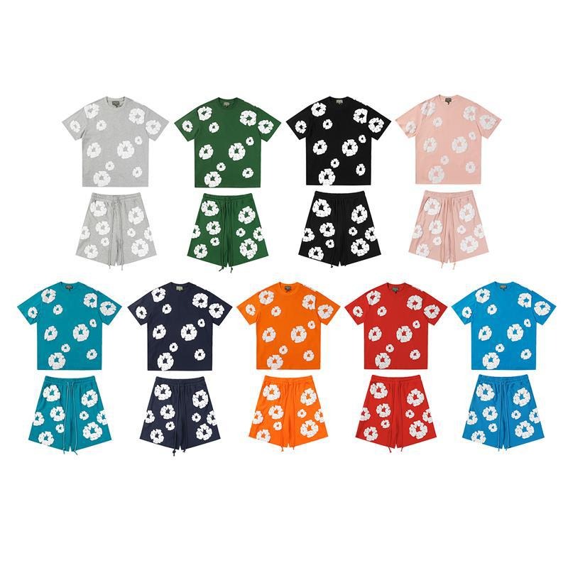 Denim Tears T Shirt Shorts Loose Short Sleeve T-shirt Casual Shorts Suit (Options need to be purchased separately)