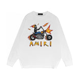 Amiri long sleeve shirts motorcycle skull printing
