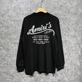 Amiri long sleeve shirts california limited bone crack printing