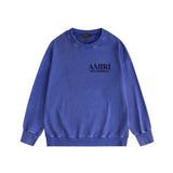 Amiri washed sweatshirt skeleton letter print washed old