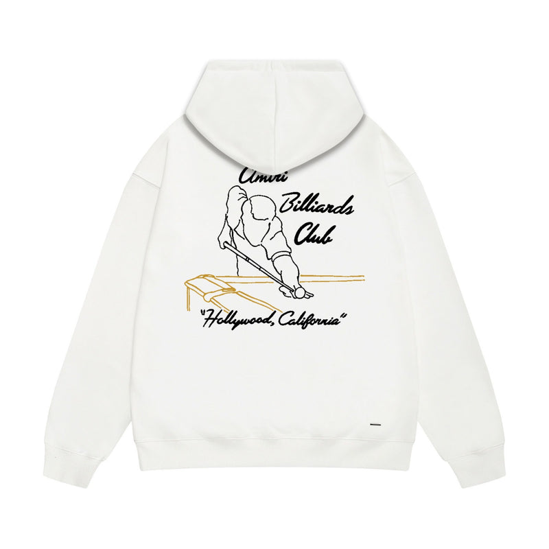 Amiri hoodie billiard sketch printing