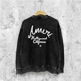 Amiri washed sweatshirt California Hollywood alphabet print washed old
