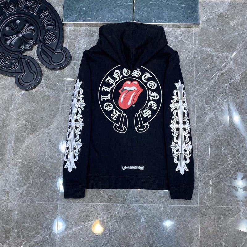 Chh Chrome Hearts Hoodie reel horseshoe arm print zip hooded sweater
