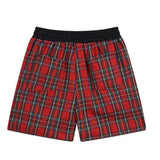 Rhude Shorts Casual Sports Mesh Checked Shorts Elastic Beach Pants