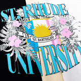 Rhude T Shirt Micro Label Flower Letter Print Pattern Short Sleeve T-Shirt