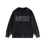 Amiri washed sweatshirt miter letter print washed old