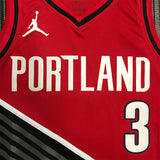 NBA Jerseys Trailblazer, Red (JORDAN) No. 3, McCollum