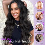 Women'S Wigs Silicone Mesh Lace gradual change Water ripple Long curly hair T Part Chemical fiber Headgear wigs