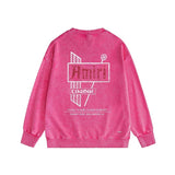 Amiri washed sweatshirt letter sign printing washed and distressed