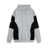C.e hoodie early spring c.e patchworkcontrast color ribbed hooded sweatshirt