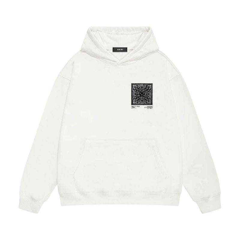 Amiri hoodie simple logo square sleeve print
