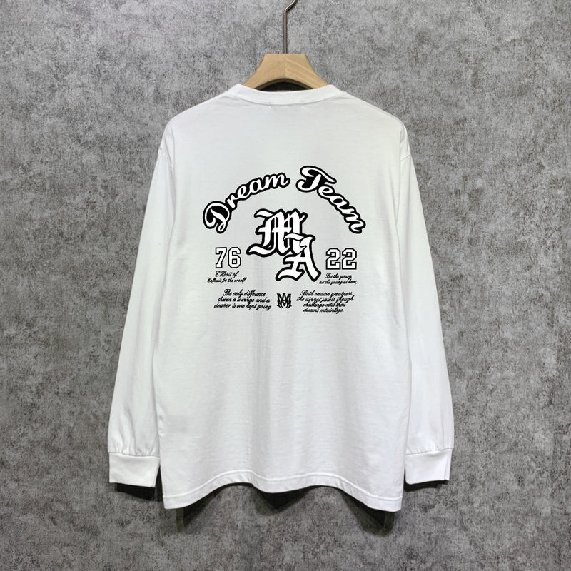 Amiri long sleeve shirts new arrivalletter logoprinting