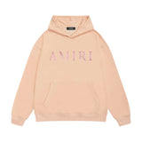 Amiri hoodie pink letter print