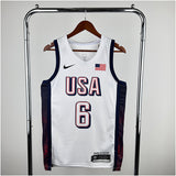 NBA Jerseys 24 Olympics, Team USA, White 6, James
