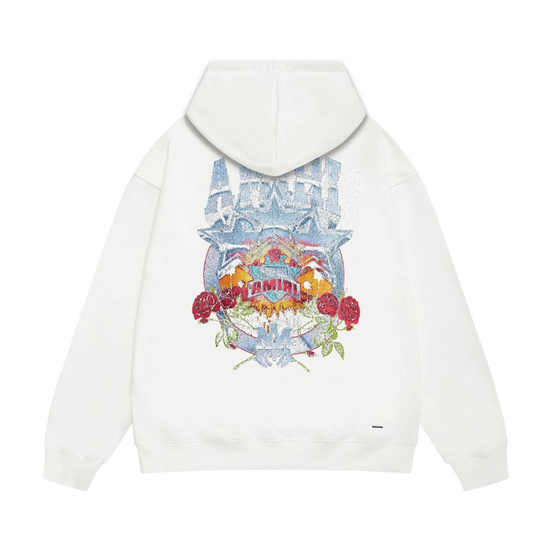 Amiri hoodie five-star rose print