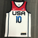 NBA Jerseys 2021 Olympics USA Team White 10, Tatum