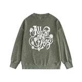 Amiri washed sweatshirt morning glory printing washed and distressed