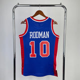 NBA Jerseys MN Hot Pressed Retro Jersey SW Pistons 198889 Season Blue No. 10, Rodman
