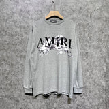 Amiri long sleeve shirts colorless flower printing