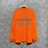 Amiri long sleeve shirts splash ink large simple logo printing