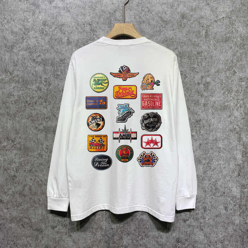 Amiri long sleeve shirts multi-chapter printing