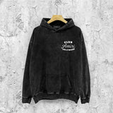 Amiri washed hoodie hollywood club distressed printing