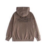 Amiri washed hoodie hollywood art word printing distressed printing