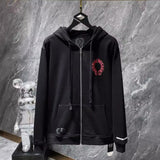 Chh Chrome Hearts Hoodie Horseshoe LOGO Phantom Zip Cardigan Jacket Sweater