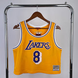 NBA jerseys women's navel retro jersey: Lakers, yellow 8, Kobe Bryant