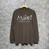 Amiri long sleeve shirts double-sided rose printing
