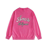Amiri washed sweatshirt letter-filled printing washed and distressed