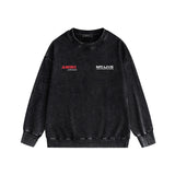 Amiri washed sweatshirt tv channel printing washed and distressed