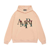 Amiri hoodie rainbow letter printing