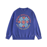 Amiri washed sweatshirt flower clusters printing washed and distressed