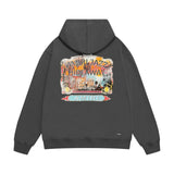 Amiri hoodie lake view oil painting printing