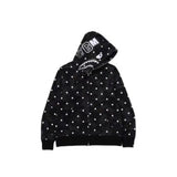 Bathing ape hoode bape polka dot black joint autum