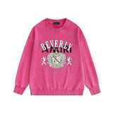 Amiri washed sweatshirt lion medal printing washed and distressed