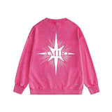 Amiri washed sweatshirt star shield printing washed and distressed