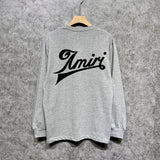 Amiri long sleeve shirts oblique text printing