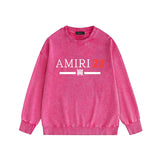 Amiri washed sweatshirt red font print washed old