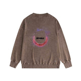 Amiri washed sweatshirt splattered color ring printing washed and distressed